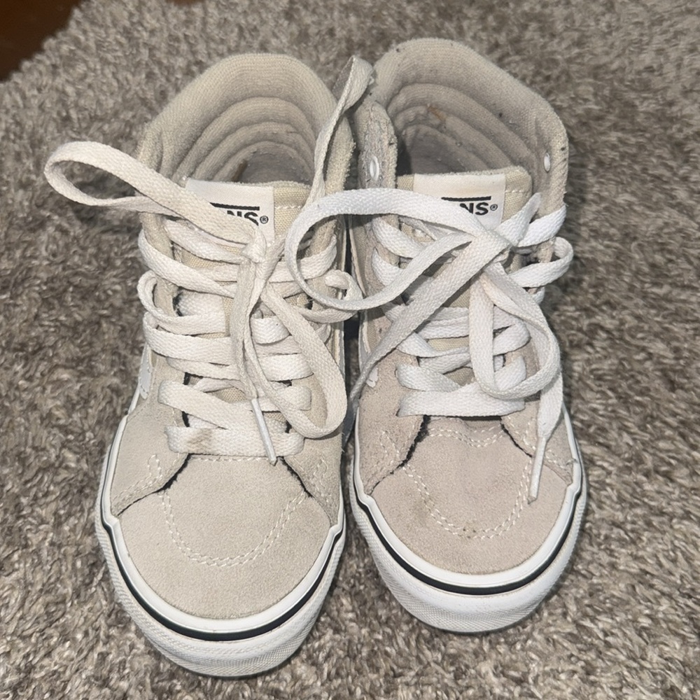 Vans High-Top Sneakers - Beige and White